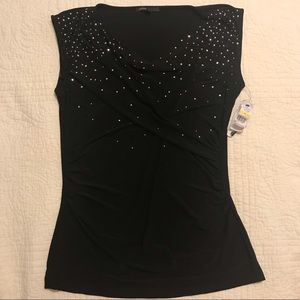 Chaus - Black Cowl neck sleeveless blouse